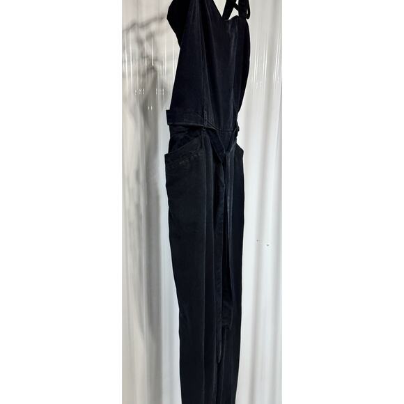 Paige Jumpsuit Sleeveless Black Pearl Chambray 100%Tencel Pockets Size Large - Picture 4 of 7